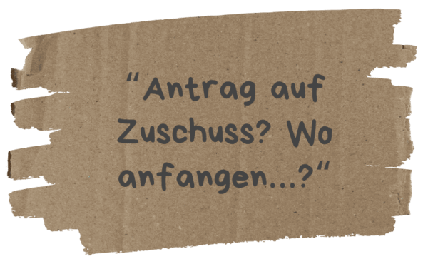 Karton mit Aufschrift