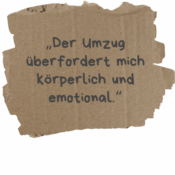 Karton mit Aufschrift